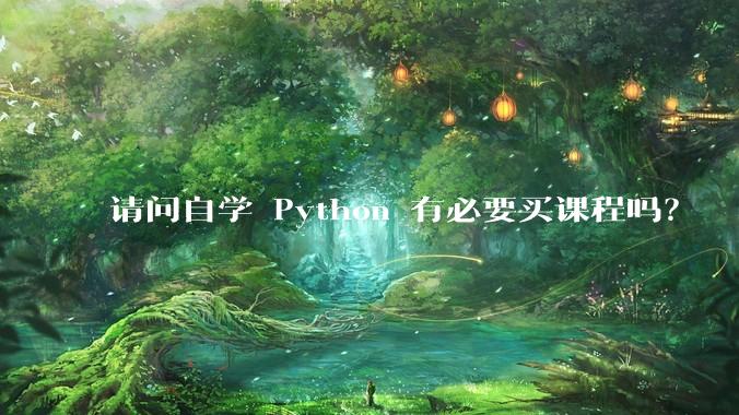 请问自学 Python 有必要买课程吗？
