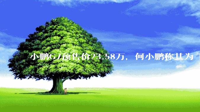 小鹏G7预售价23.58万，何小鹏称其为「全球首款L3级算力的AI汽车」，何为L3级算力？竞争力如何？
