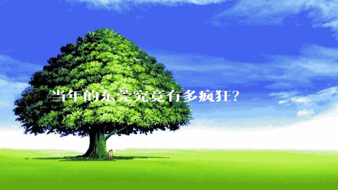 当年的东莞究竟有多疯狂？