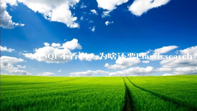 MySQL不香吗，为啥还要Elasticsearch？