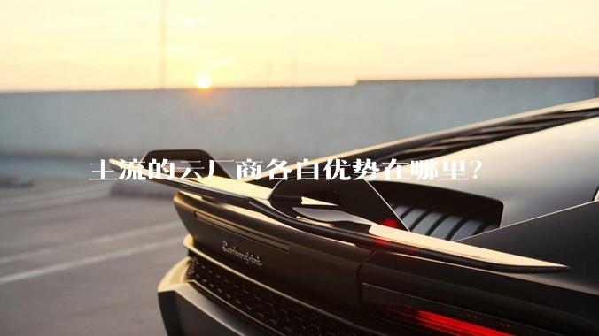 主流的云厂商各自优势在哪里？