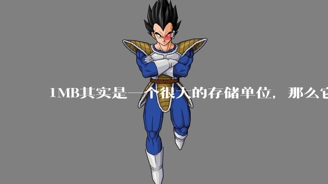 1MB其实是一个很大的存储单位，那么它的存储容量究竟有多大？